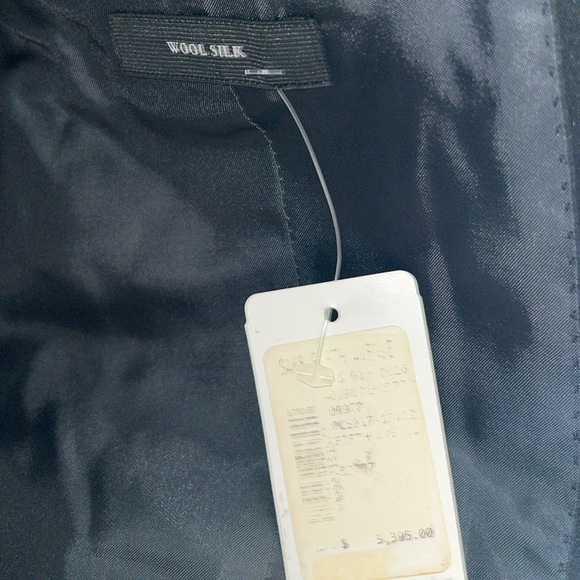 Ermenegildo Zegna Black Double Breasted Blazer w/ Elongated Tail - Picture 7 of 8